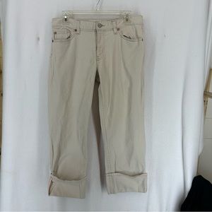 Old Navy Capri Stretch Chino Pants Women’s 8 Beige